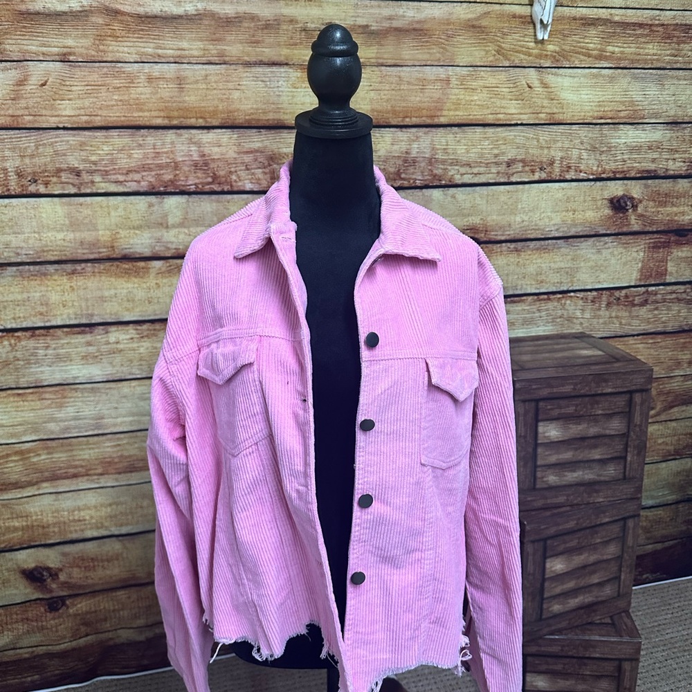 Pink Corduroy Men's Jacket